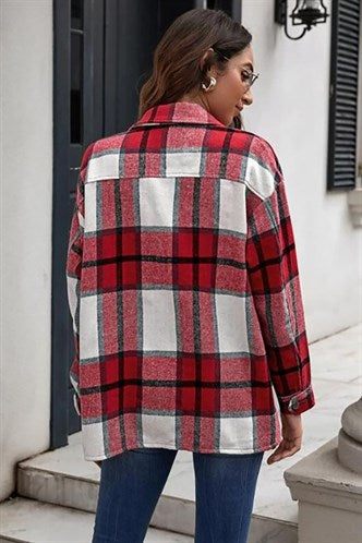 Madmext Women's Brown Checked Shirt MG042