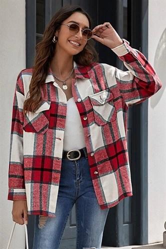 Madmext Women's Brown Checked Shirt MG042