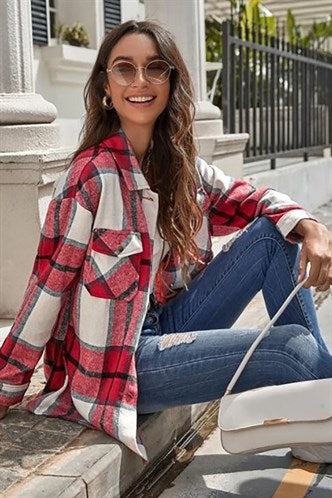 Madmext Women's Brown Checked Shirt MG042