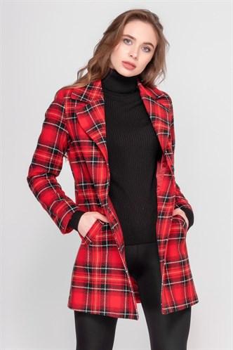 Madmext  Red Long Women's Coat MG1183