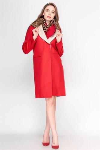 Madmext  Red Long Women's Coat MG1181