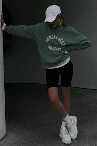 Madmext Women's Dark Green Sweatshirt MG1217