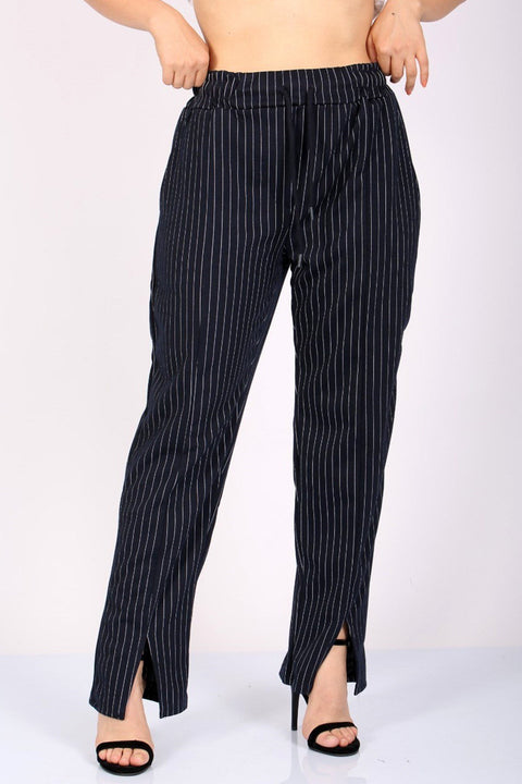 Madmext Women's Navy Blue Trousers Mg1107