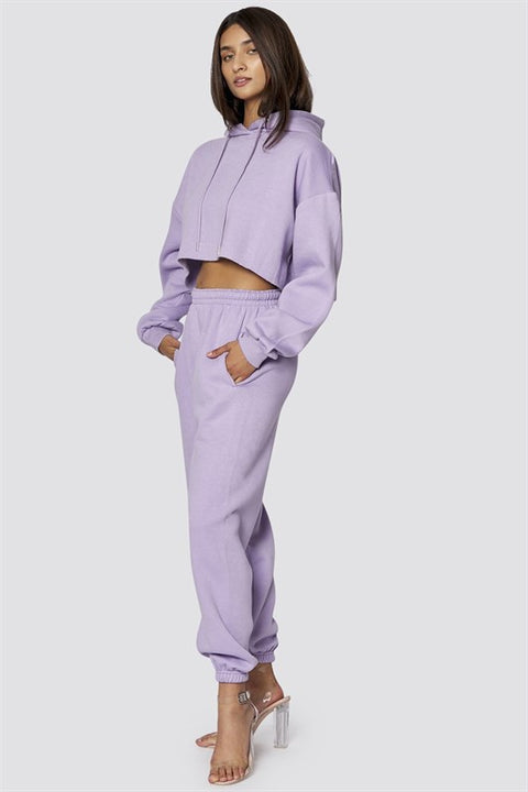 Madmext Women's Lilac Hooded Women Tracksuit Set  MG467