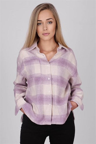 Madmext Women's Lilac Lumberjack Shirt MG1200