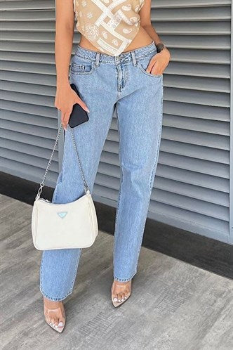 Madmext Women's Blue Mom Jeans Mg1162