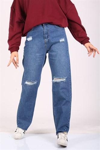 Madmext Women's Blue Ripped Jeans MG1158