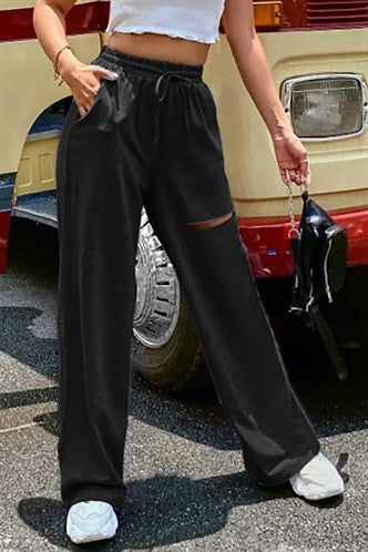Madmext Women's Black Loose Fit Sweatpants MG842