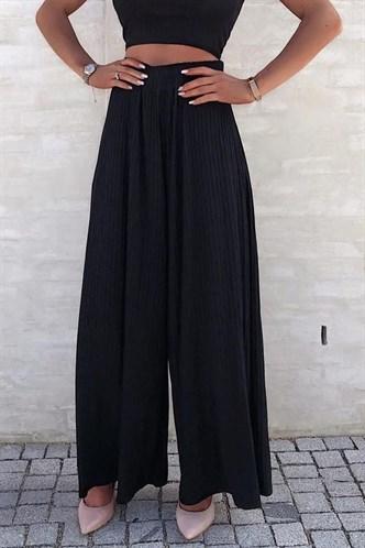 Madmext Women's Black Wide Leg Pants M1187