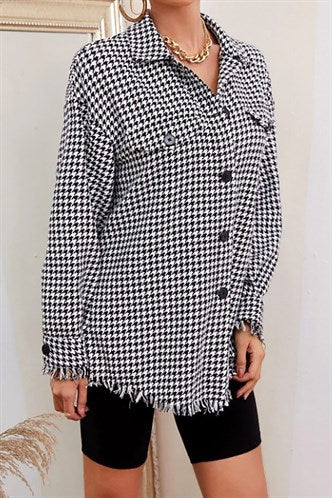 Madmext Women's  Black Women Lumberjack Shirt MG798