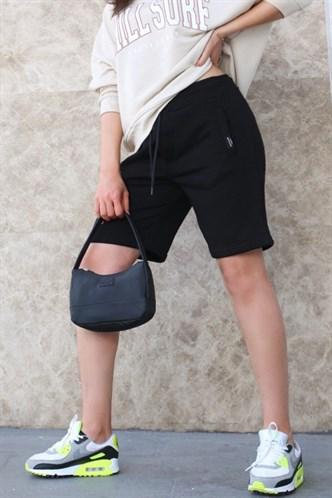 Madmext Women's Black Capri Shorts MG1171