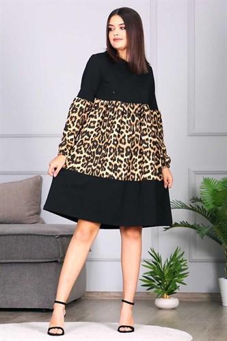 Madmext Women's Black Leopard Dress MG687