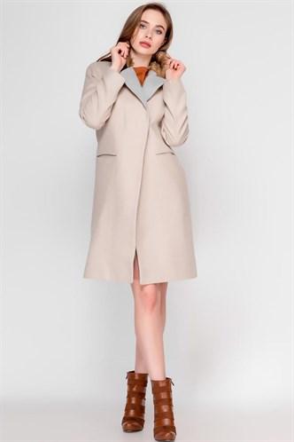 Madmext Stone Color Long Women's Coat MG1181