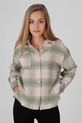 Madmext Women's Green Lumberjack Shirt MG1200
