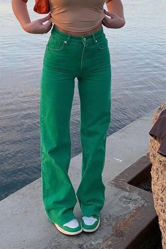 Madmext Women's Green Palazzo Jeans Mg1189
