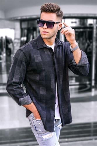 Madmext Anthracite Plaid Lumberjack Men's Shirt 4667