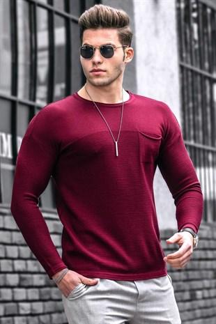 Madmext Claret Red Men's Sweater 4912