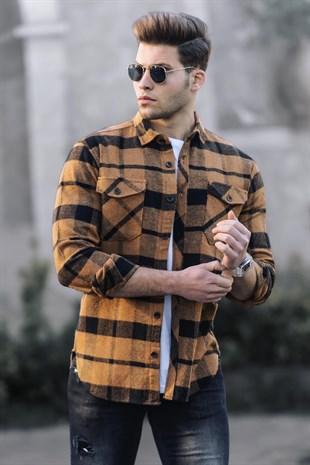 Madmext Camel Lumberjack Shirt 4950