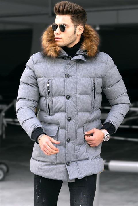 Madmext Gray Inflatable Jacket 4909
