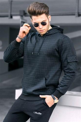 Madmext Khaki Hoodie Sweatshirt 4770
