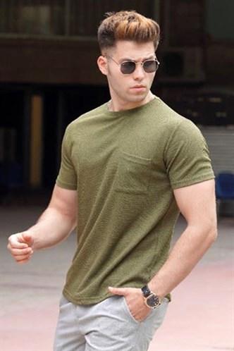 Madmext Khaki Men's T-Shirt 5280