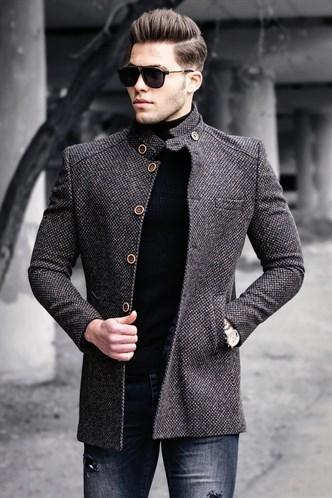 Madmext Brown Cachet Coat 9465
