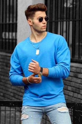 Madmext Blue Sweatshirt 4782