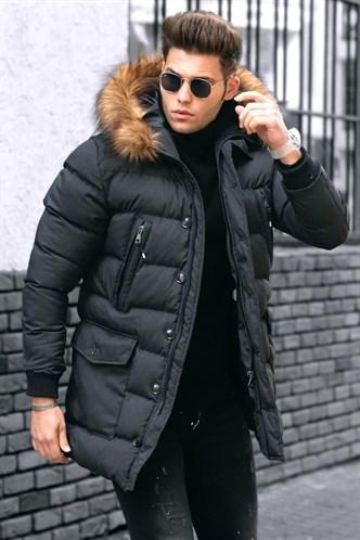 Madmext Men's Black Inflatable Jacket 4909