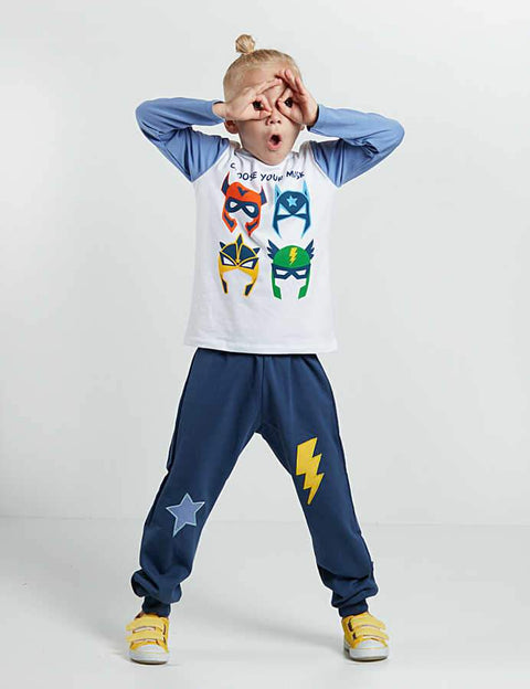 Denokids Masks Boy Pants Set