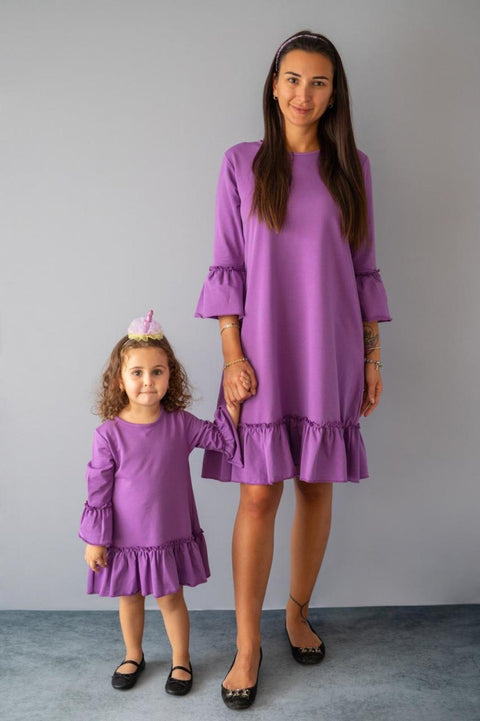 Pixy Love Mother Purple Matching Dress
