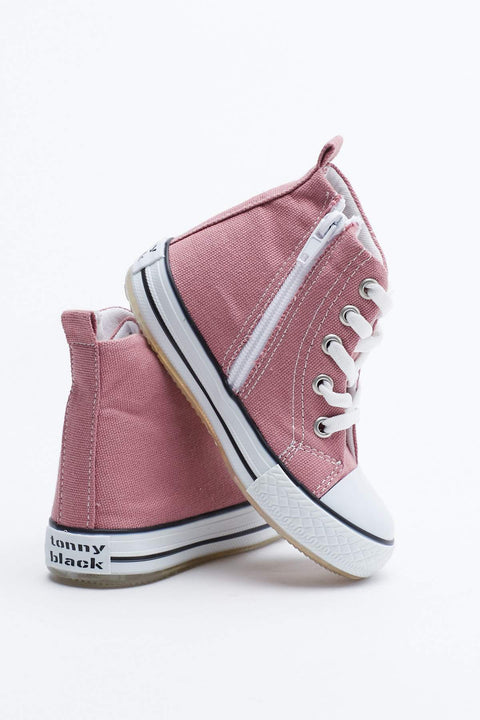 TonnyBlack Purple Kids Light Sports Shoes Long