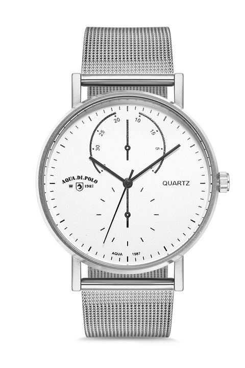 Aqua Di Polo Silver Men's Wristwatch 8682367014009