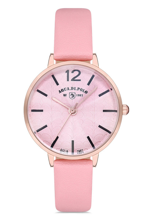 Aqua Di Polo Women's Leather Wristwatch