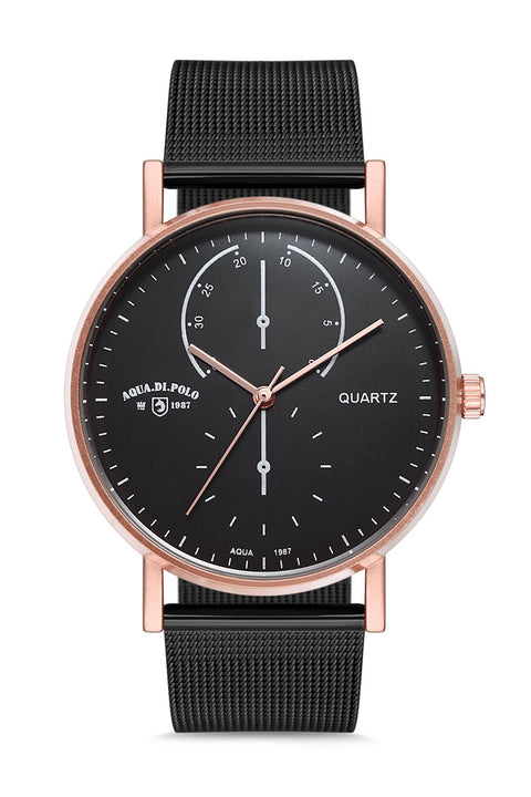 Aqua Di Polo Black Men's Wristwatch 8682367014016
