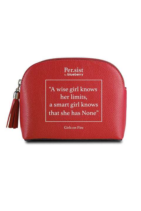 Blueberry Women's Persist Red Girl Power Makeup Bag