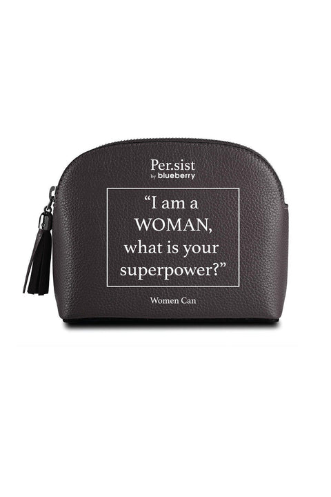 Blueberry Women's Black Makeup Bag