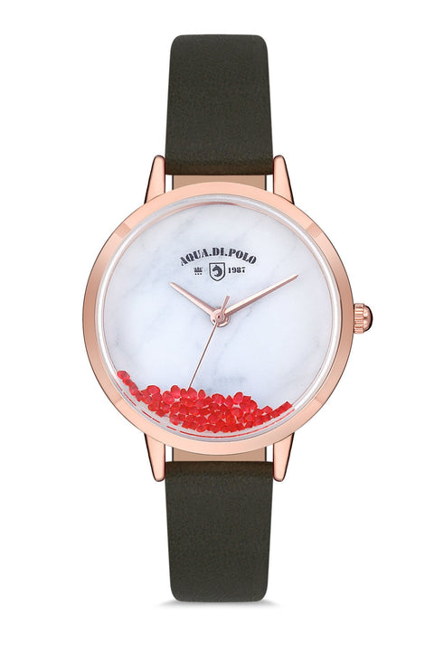 Aqua Di Polo Leather Women's Wristwatch