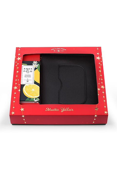Aqua Di Polo Gift Set Women's Black Handbag, Lemon Bloom Cologne