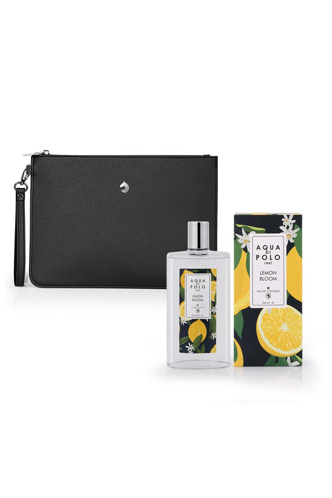 Aqua Di Polo Gift Set Women's Black Handbag, Lemon Bloom Cologne