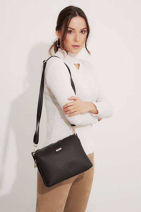 Aqua Di Polo Women's Black Shoulder Bag