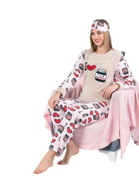 Polkan Women's Fleece Pajamas Set