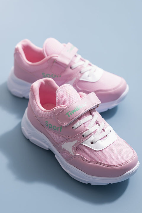 TonnyBlack  Pink Kids Sport Shoes