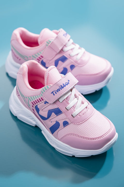 TonnyBlack  Pink Kids Sneakers