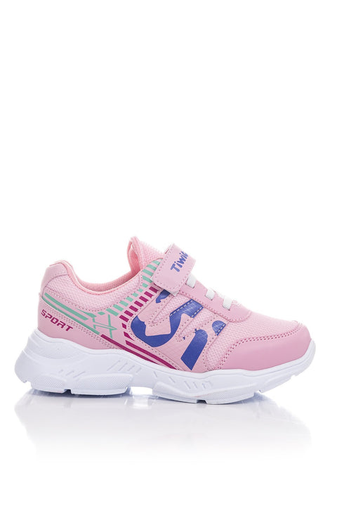 TonnyBlack  Pink Kids Sneakers