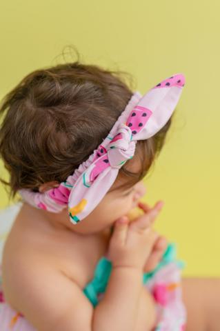 Pixy Love Baby Girl Pink Watermelon Knot Hair Band