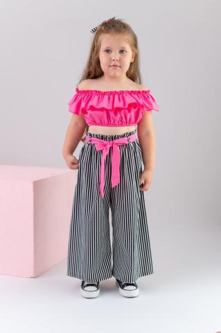 Pixy Love Girl Pink Striped Suit