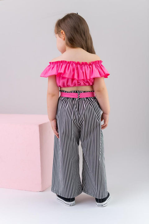 Pixy Love Girl Pink Striped Suit
