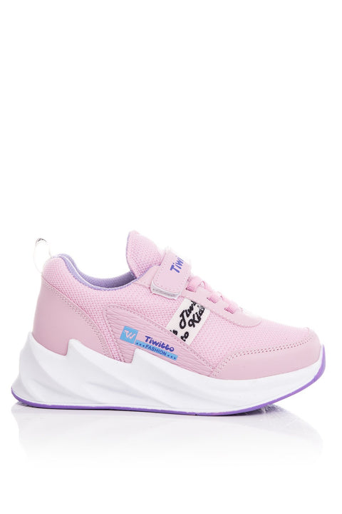 TonnyBlack  Pink Lilac Kids Sneakers