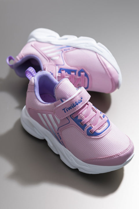 TonnyBlack Pink Lilac Kids Sneakers
