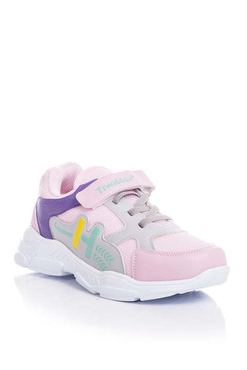 TonnyBlack Pink Lilac Kids Sneakers